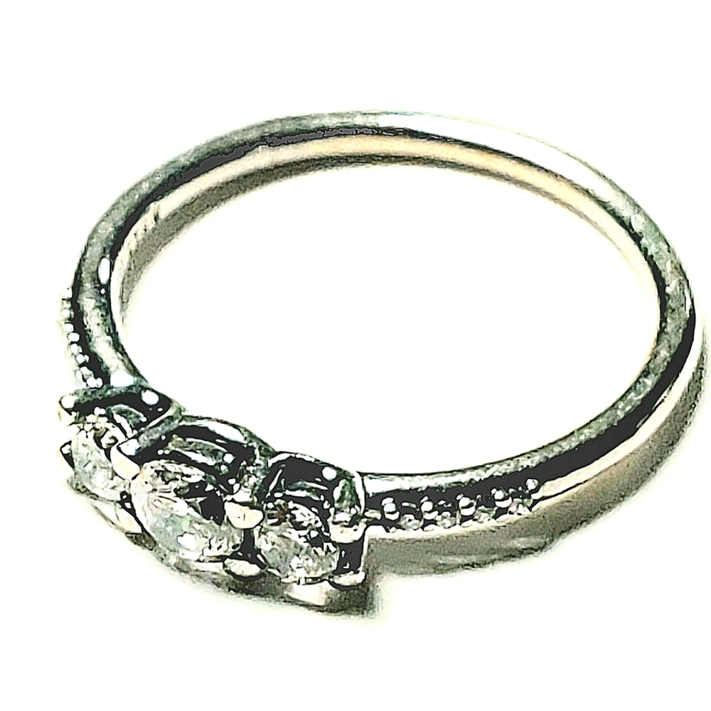 Authentic NEW Pandora Clear Three Stone Ring S925ALE - Picture 9 of 9